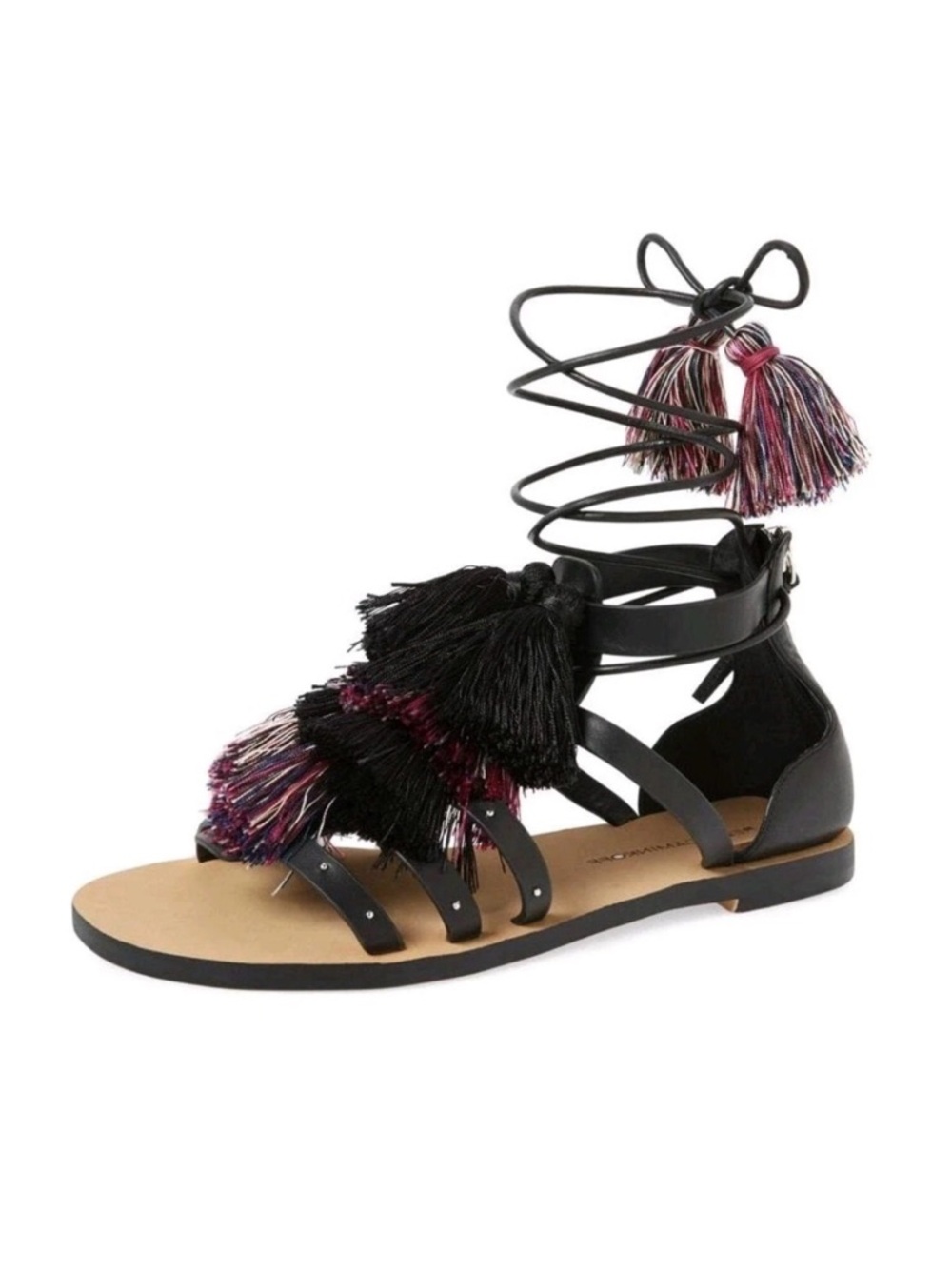 Rebecca Minkoff ELISHA Tassel Lace-Up Gladiator Sandals size 8